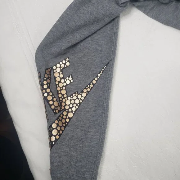 NIKE GOLD DOT LOGO GREY FULL LENGTH LEGGINGS WOMEN'S SIZE X-SMALL - Picture 6 of 10
